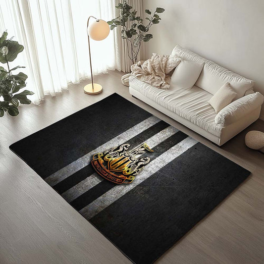 Newcastle United FC Premier League Golden Logo Rug
