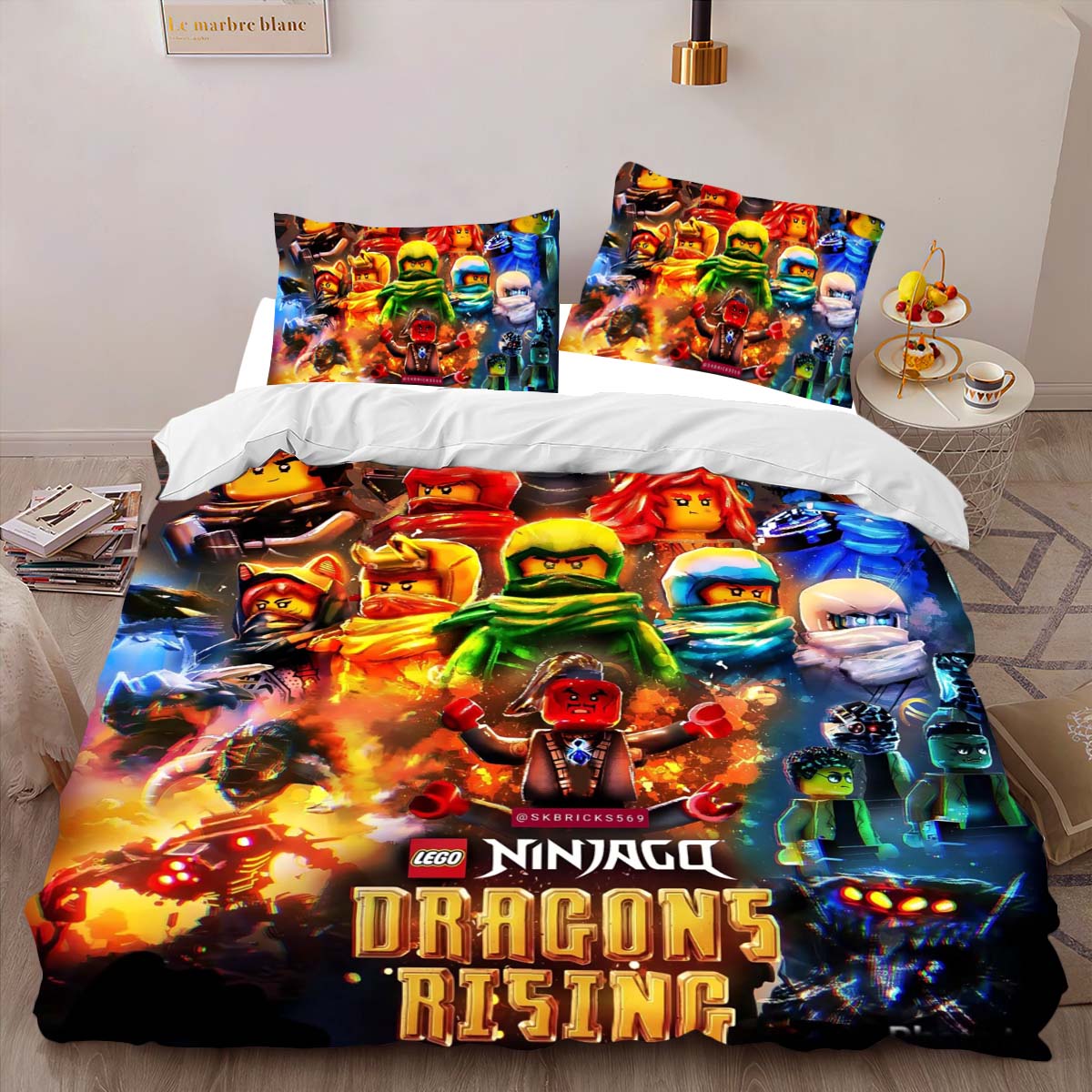 Ninjago All Characters Dragons Rising Duvet Cover 2