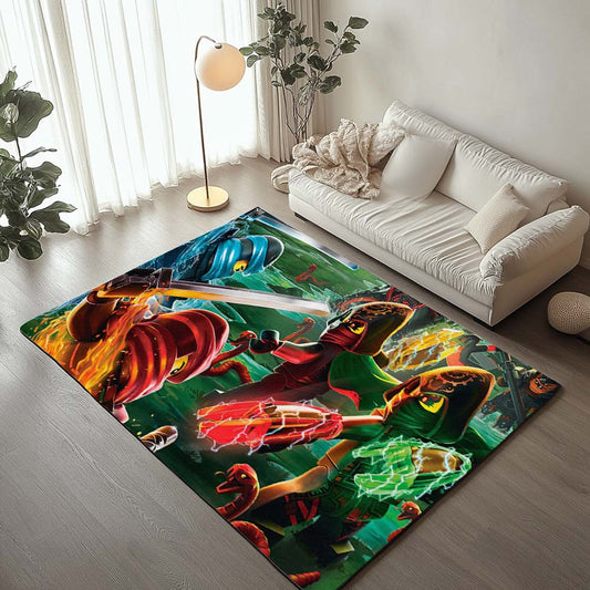 Ninjago All Characters Fight 1007 Rug