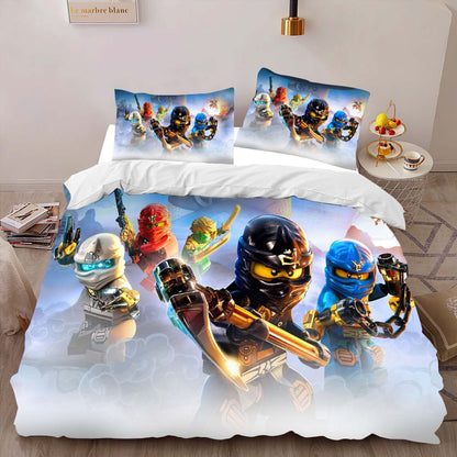 Ninjago All Characters Fight 1008 Duvet Cover 2