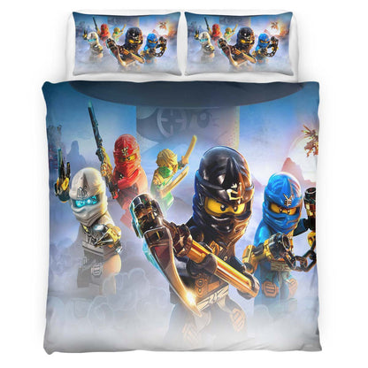 Ninjago All Characters Fight 1008 Duvet Cover