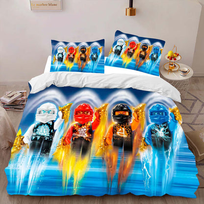 Ninjago All Characters Fight 1011 Duvet Cover 2