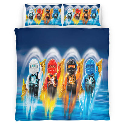 Ninjago All Characters Fight 1011 Duvet Cover