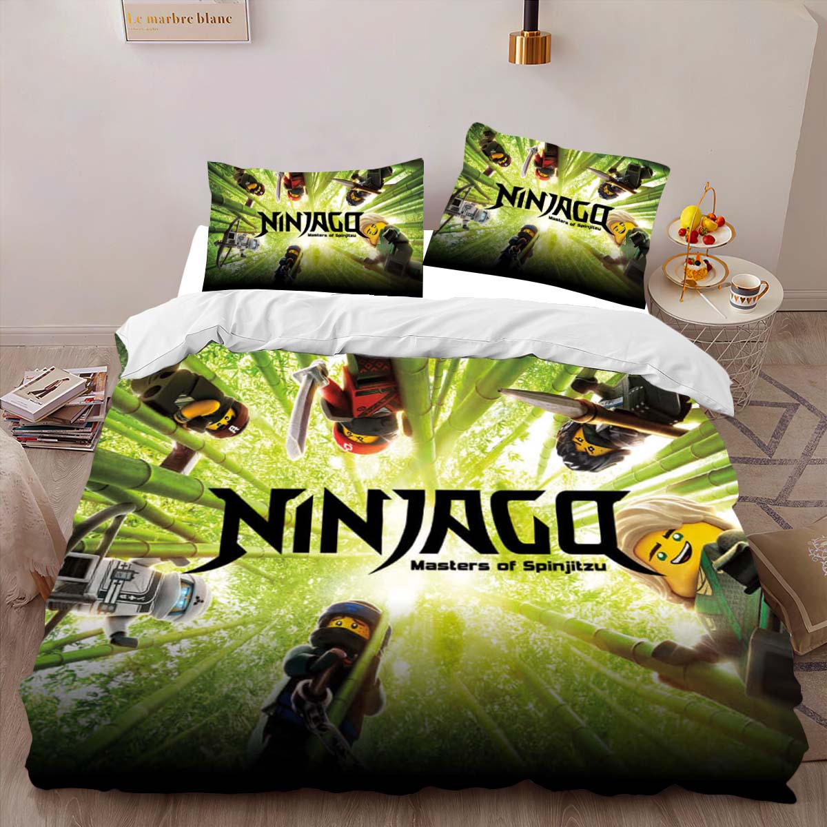 Ninjago All Characters Fight 1012 Duvet Cover 2
