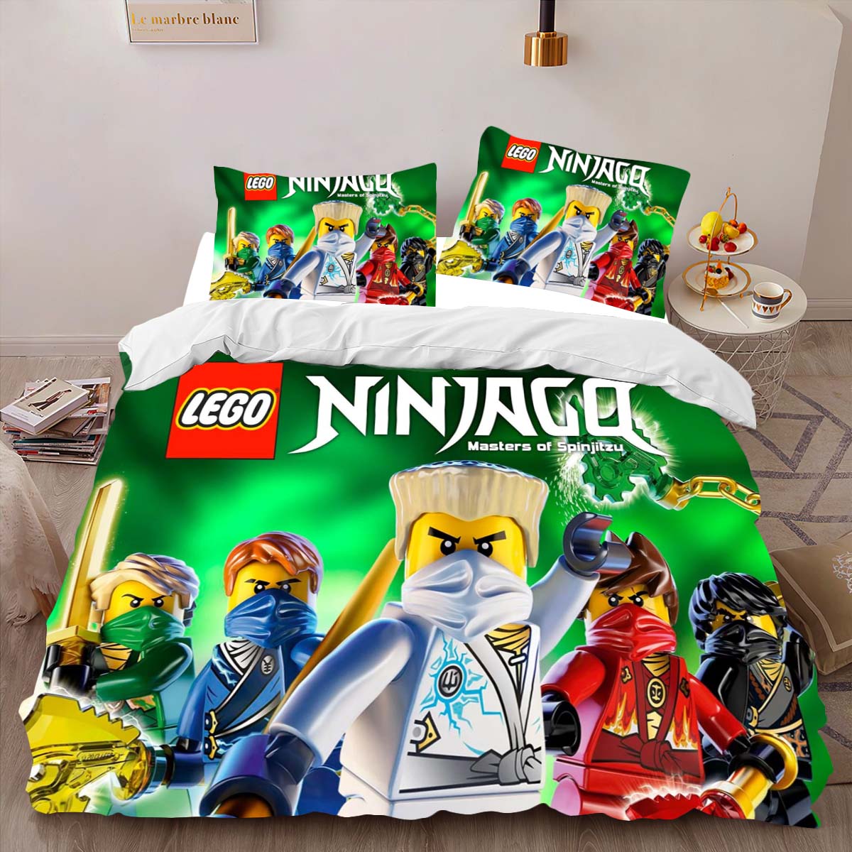 Ninjago All Characters Fight 1013 Duvet Cover 2