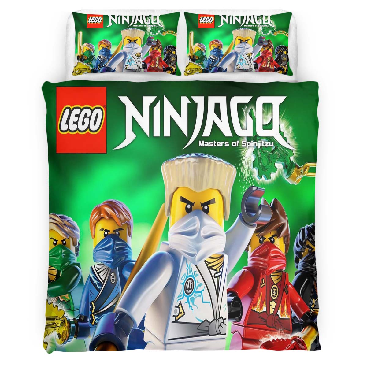 Ninjago All Characters Fight 1013 Duvet Cover