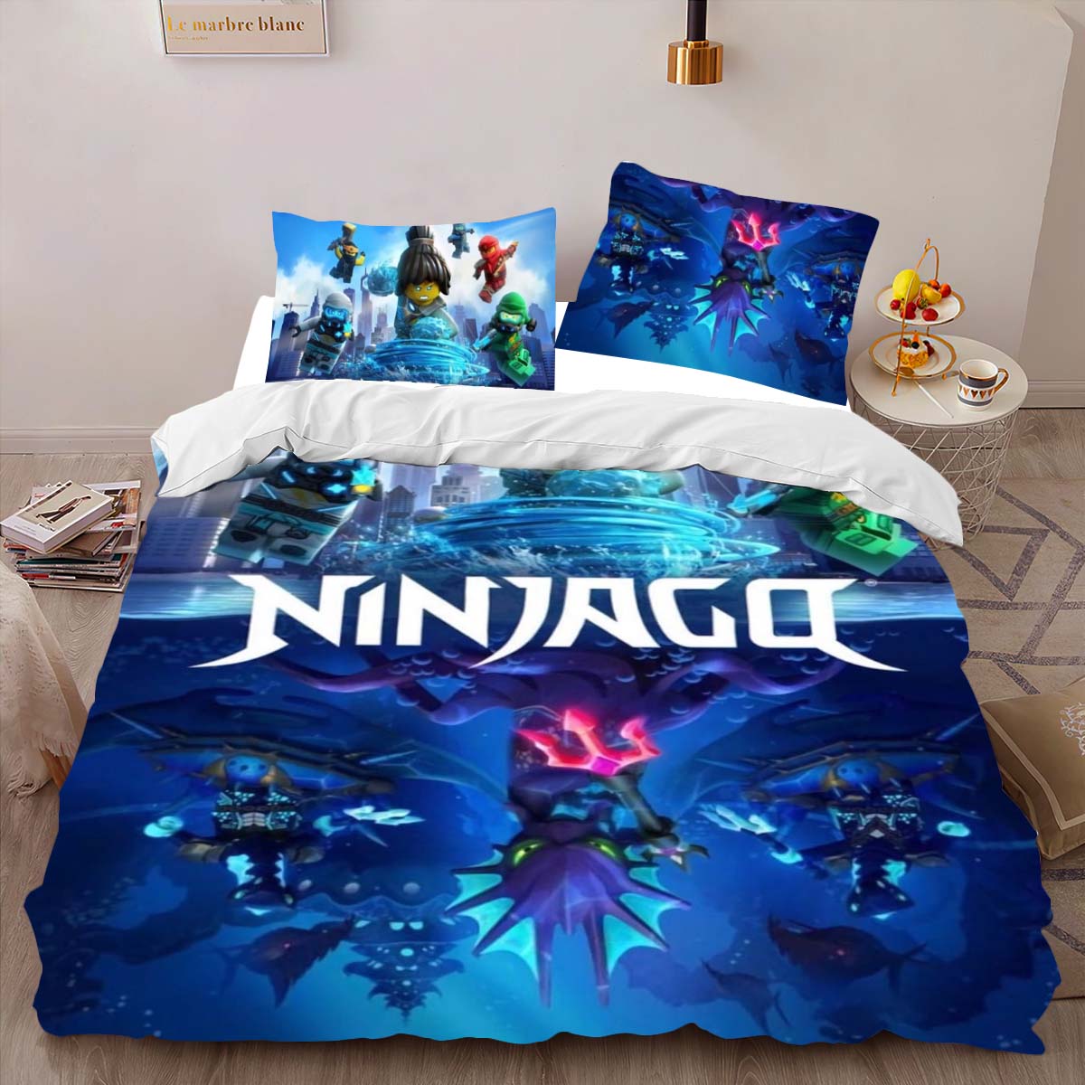 Ninjago All Characters Fight 1015 Duvet Cover 2