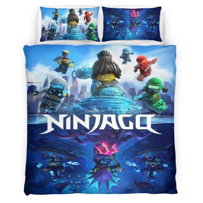 Ninjago All Characters Fight 1015 Duvet Cover