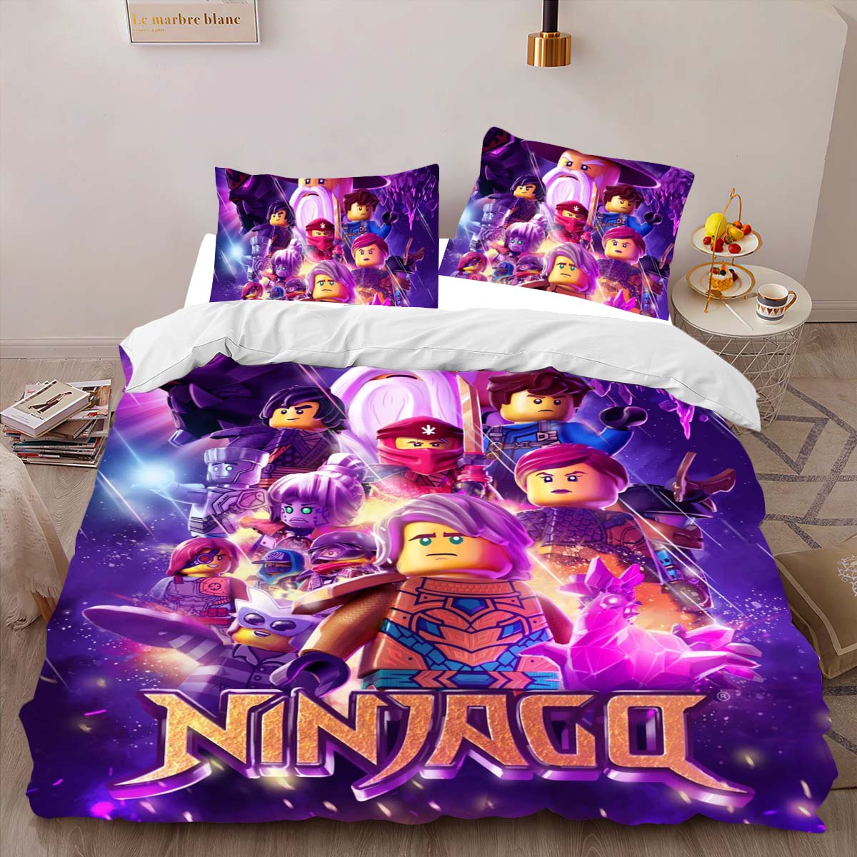 Ninjago All Characters Fight 1017 Duvet Cover 2
