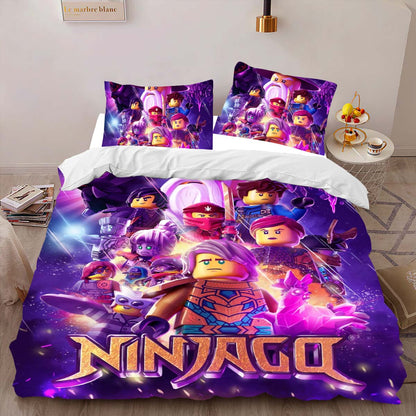 Ninjago All Characters Fight 1017 Duvet Cover 2