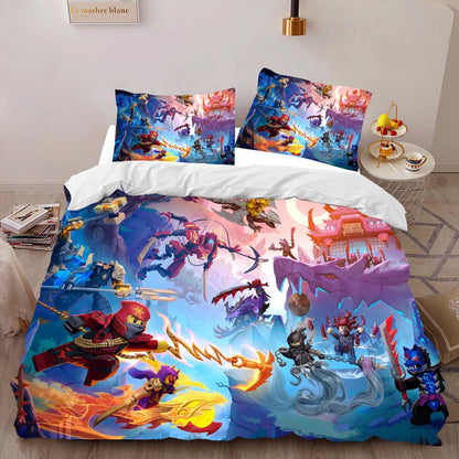 Ninjago All Characters Fight 1018 Duvet Cover 2