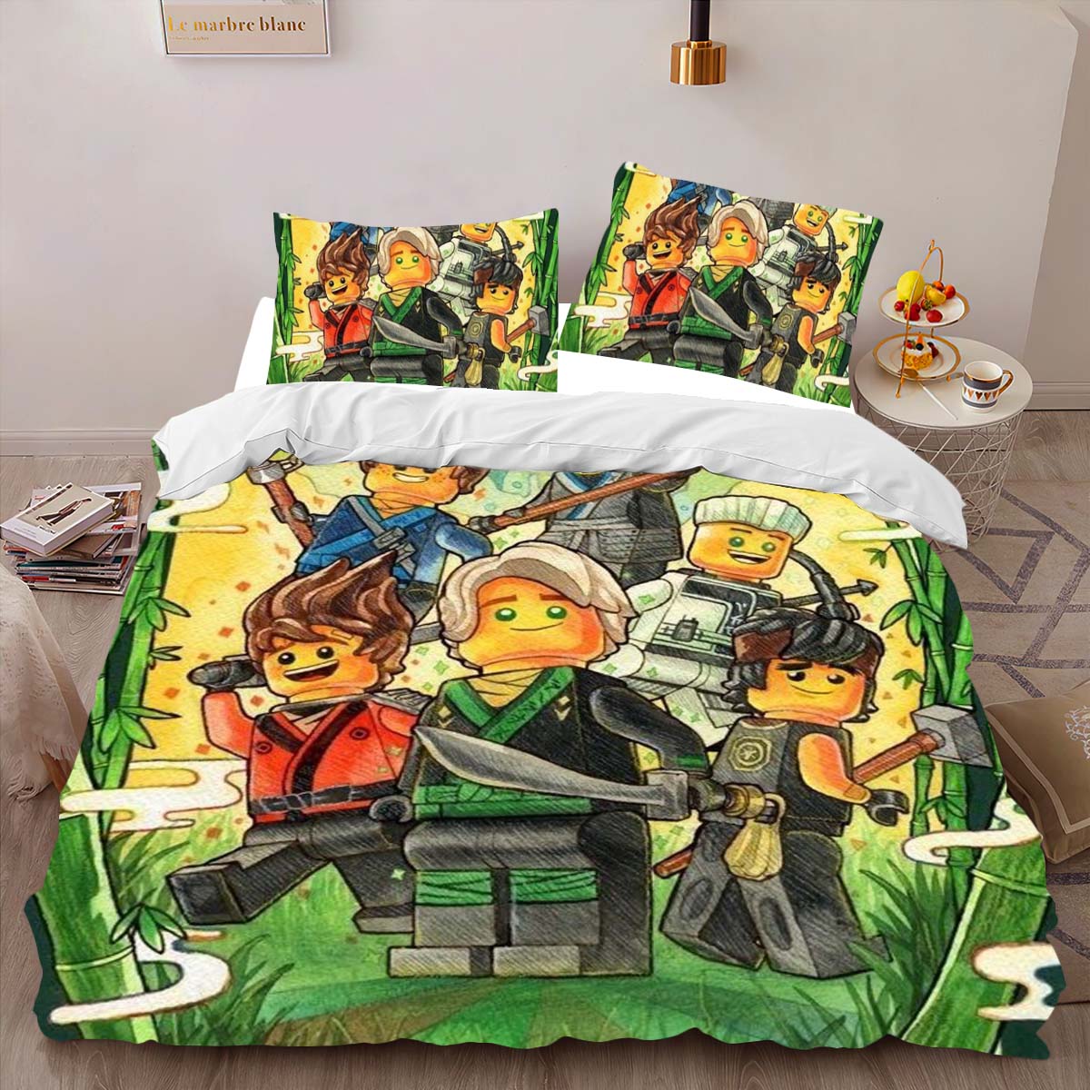 Ninjago All Characters Fight 1019 Duvet Cover 2