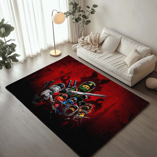 Ninjago All Characters LLoyd Kai Jay Nya Cole Zane Rug