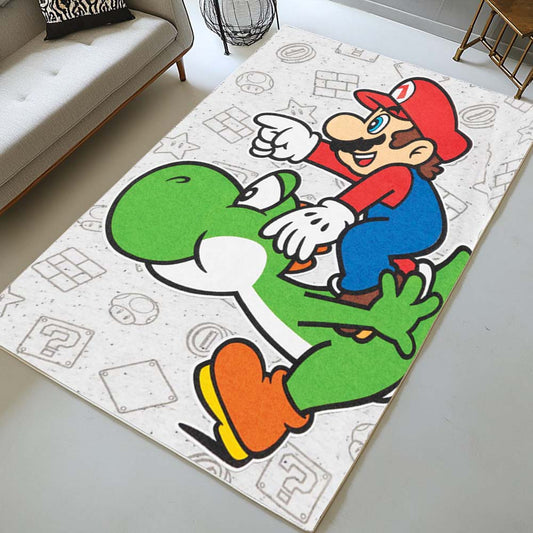 Nintendo Super Mario And Yoshi Rug