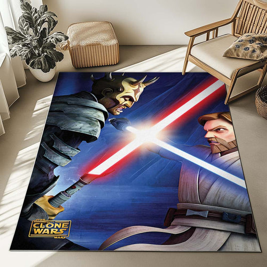 Obi Wan Vs Savage Star Wars Character Rug