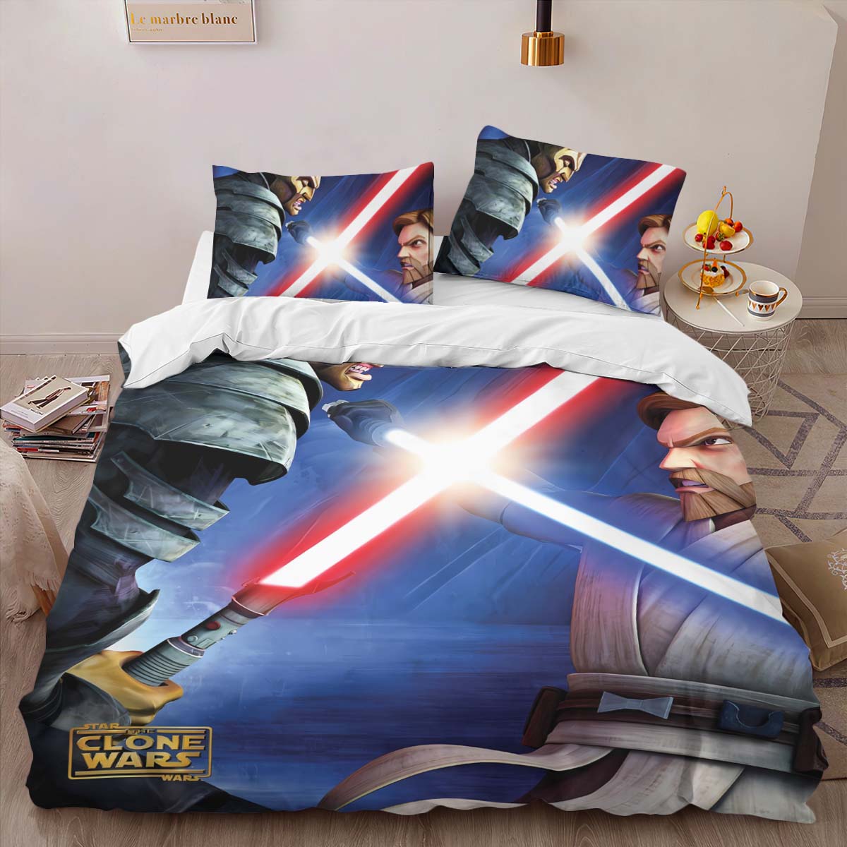 Obi Wan Vs Savage Star Wars Character Duvet Cover 2