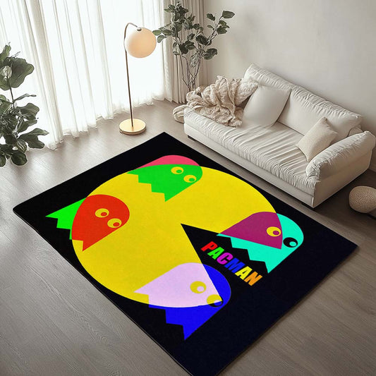 Pacman Eat Ghosts Colorful Rug