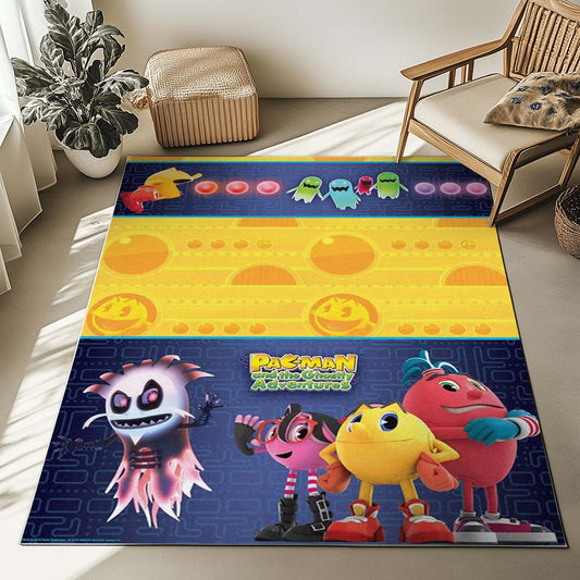 Pacman Ghosts Fruit Power Pellets Rug