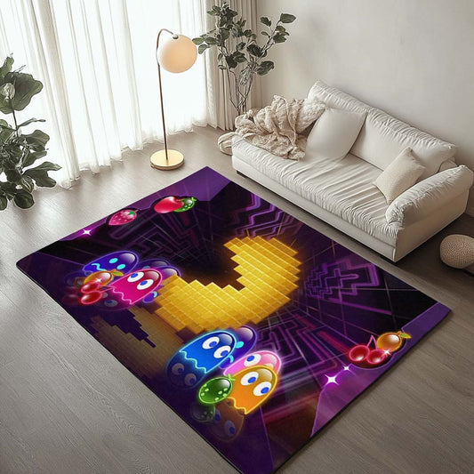 Pacman Hunts Ghosts Rug