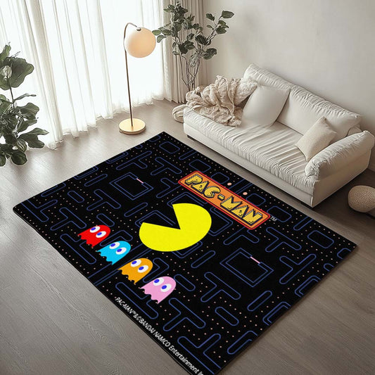 Pacman Play game with Ghosts Rug