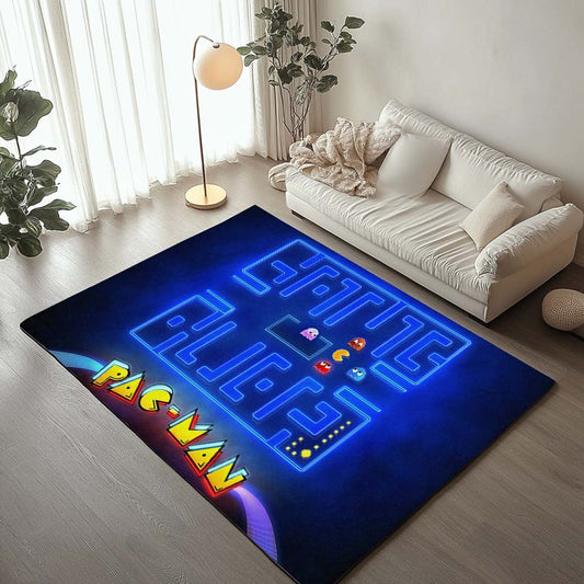 Pacman and Ghosts in Pacman Maze 03 Rug