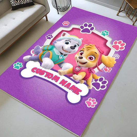 Paw Patrol Everest and Skye Custom Rug