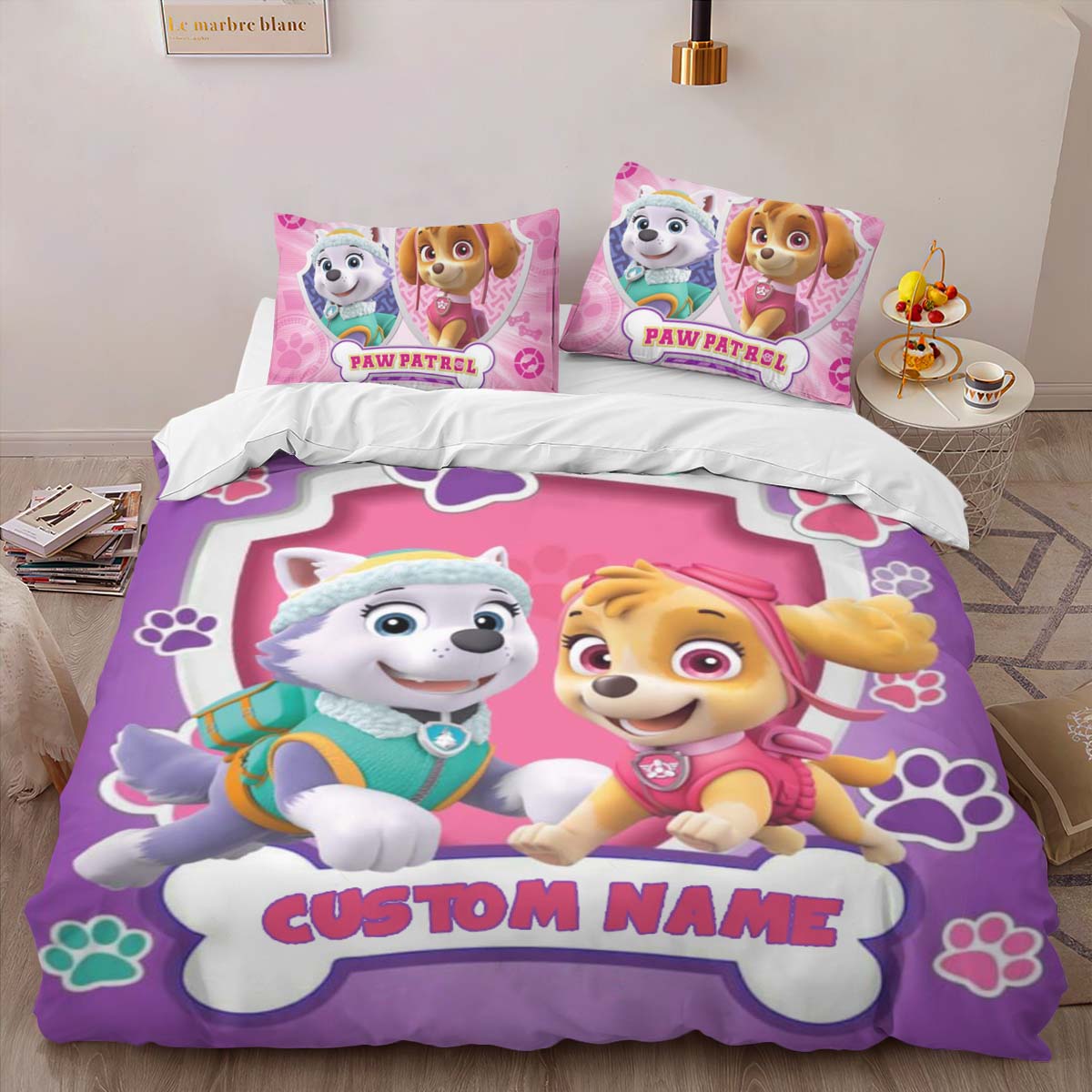 Paw Patrol Everest and Skye Custom Duvet Cover 2