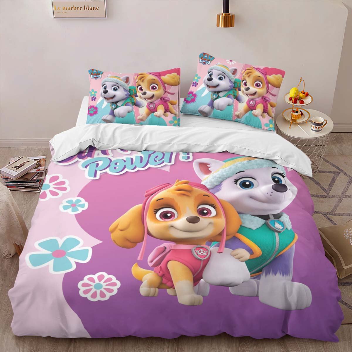 Paw Patrol Girl Pup Power Everest and Skye Duvet Cover 2