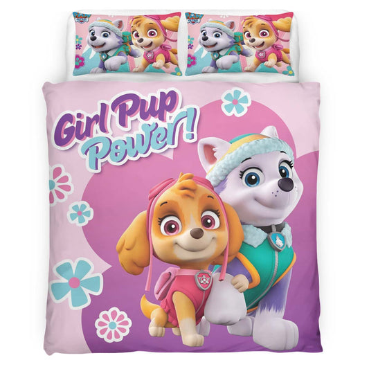 Paw Patrol Girl Pup Power Everest and Skye Duvet Cover
