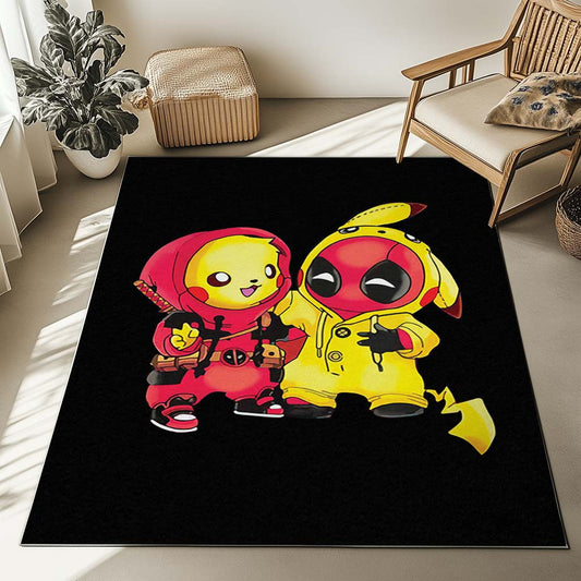 Pikachu And Deadpool Rug