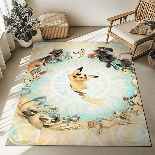 Pikachu And Eevee Evolutions Pokemon Rug