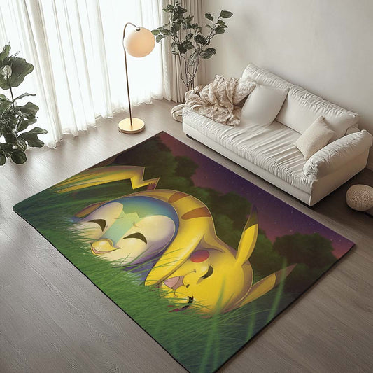 Pikachu And Pochama Pokemon Rug