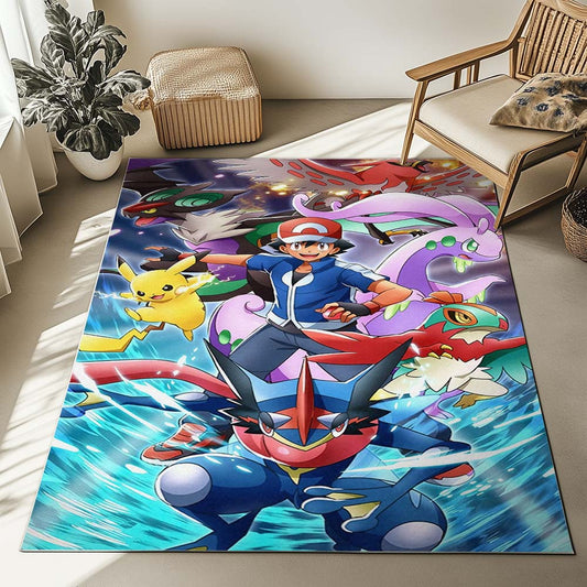 Pikachu Detective All Characters 1 Rug