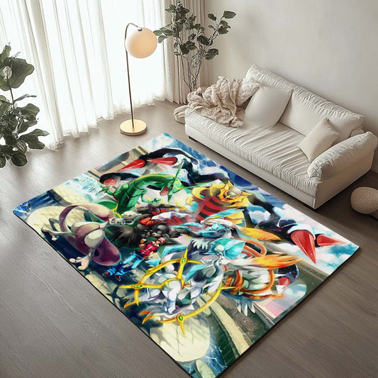 Pikachu Detective All Characters 2 Rug