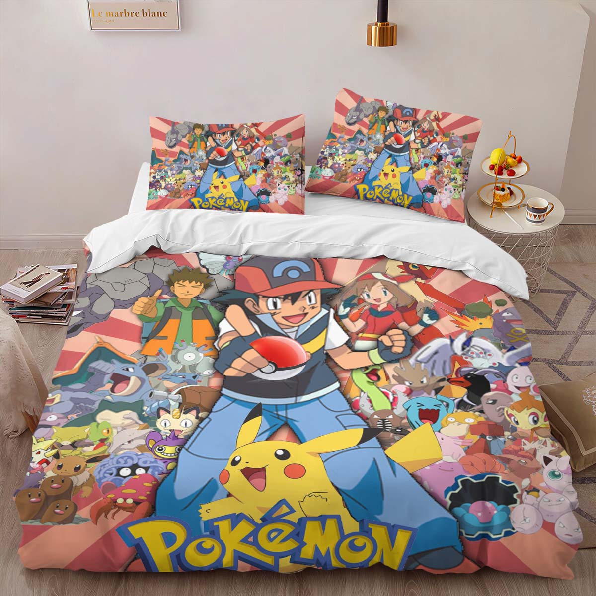 Pikachu Detective All Characters 3 Duvet Cover 2