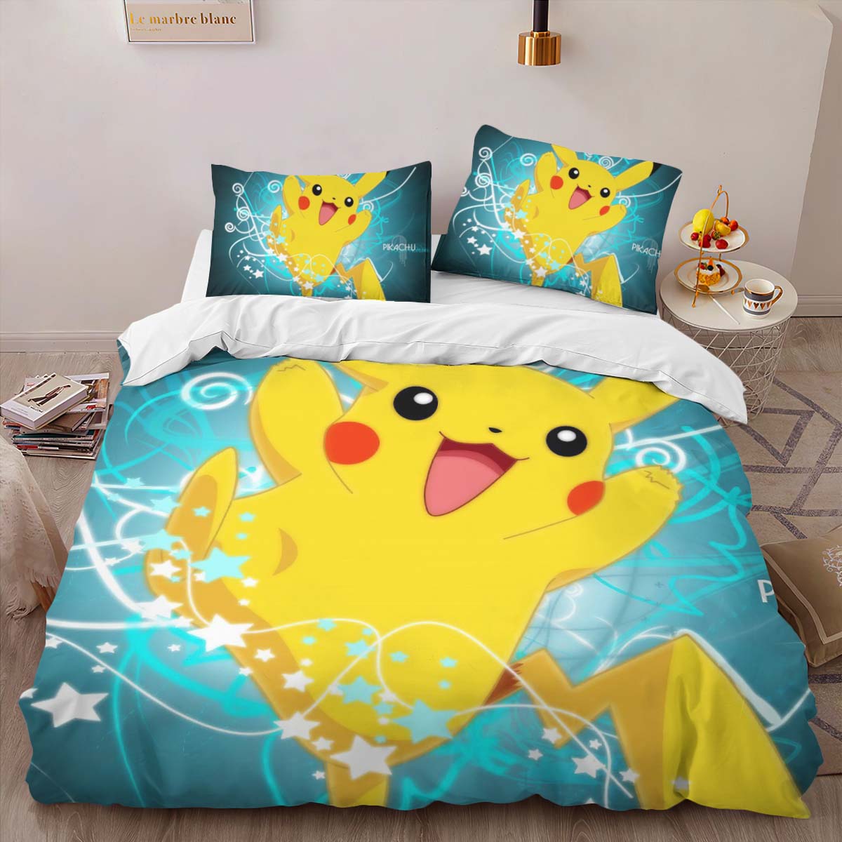 Pikachu Happy 1001 Duvet Cover 2
