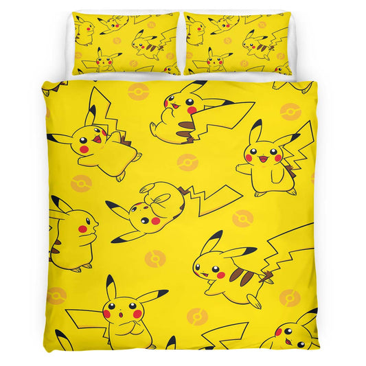 Pikachu Pokemon 3 Duvet Cover