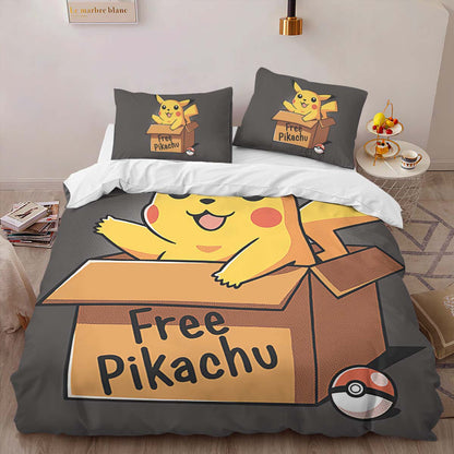 Pikachu Pokemon 4 Duvet Cover 2