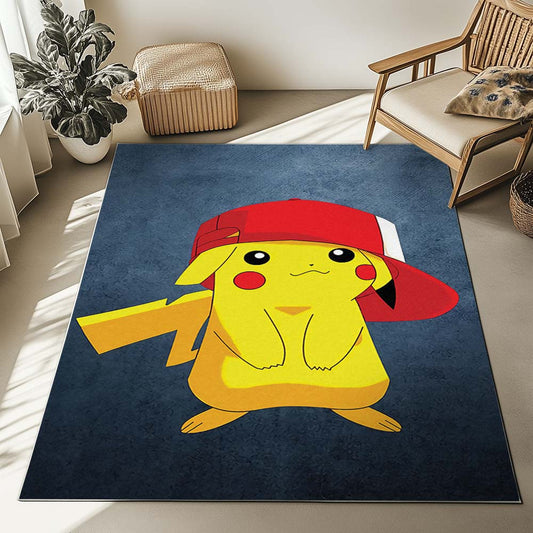 Pikachu with hat cute Rug