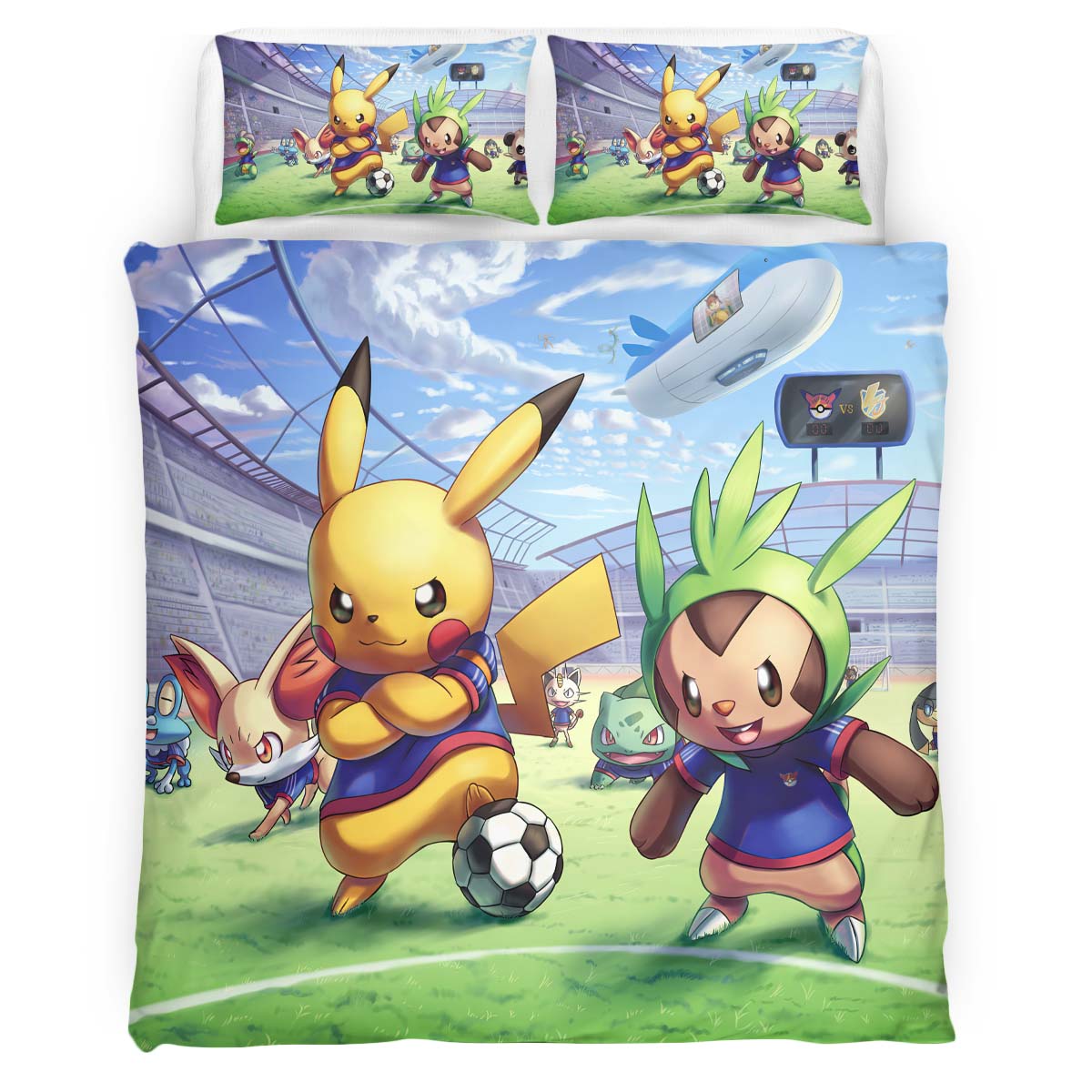Pokemon Pikachu Football 2 Duvet Cover