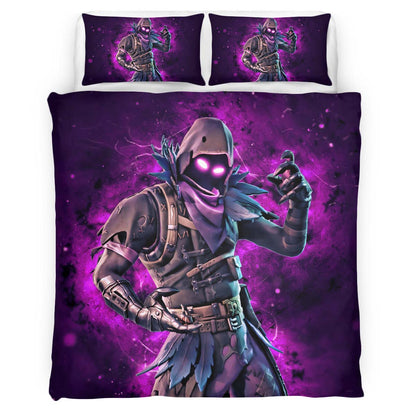 Raven Violet Neon Light Skin Fortnite 07 Duvet Cover