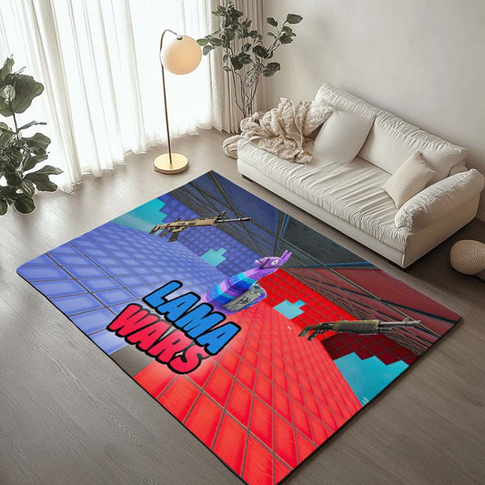 Red vs Blue Lama Wars Rug