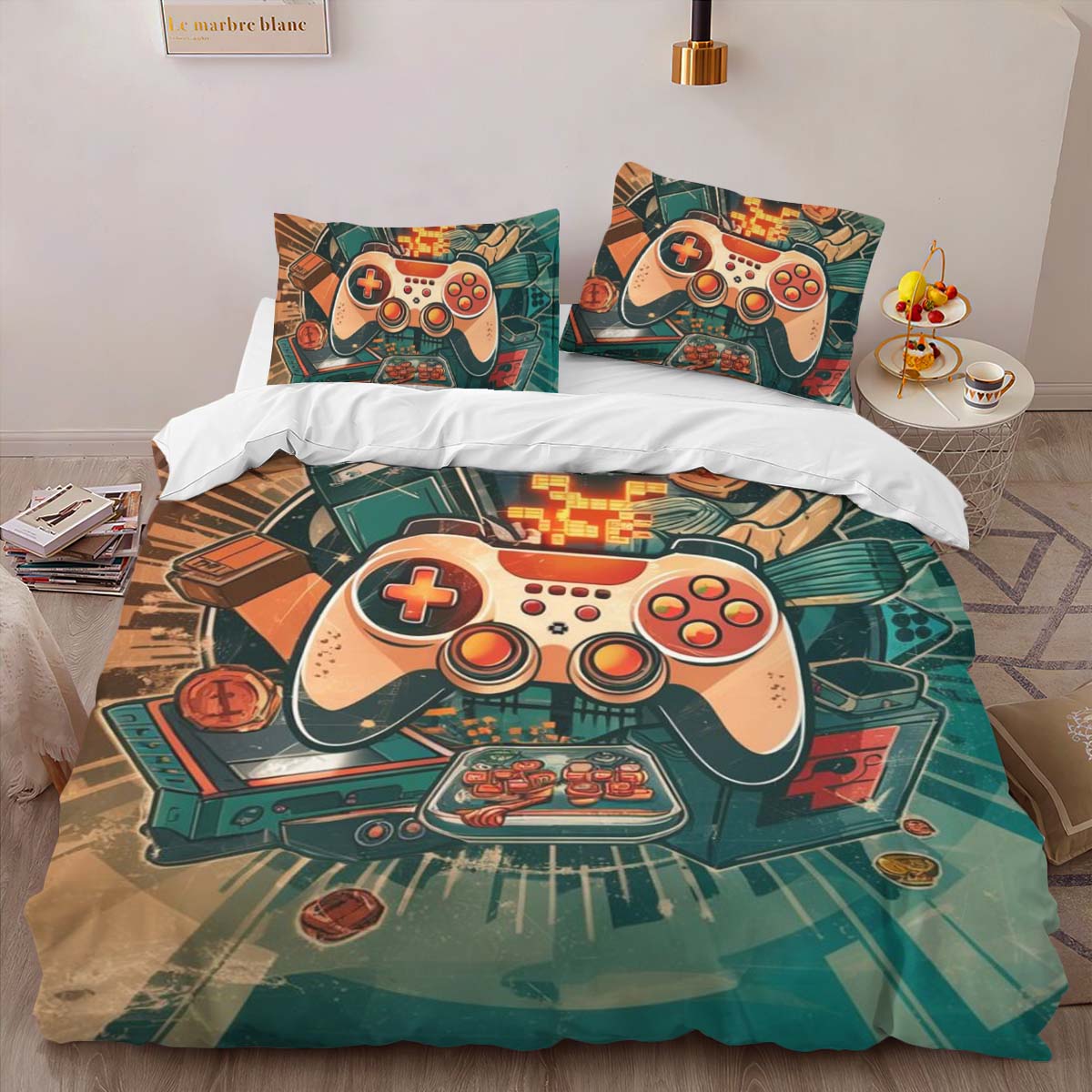 Retro Vintage Control Gaming Duvet Cover 2