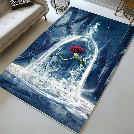 Rose Beauty And The beast Forever Love Rug