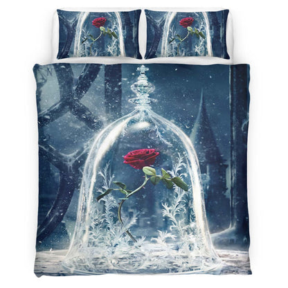 Rose Beauty And The beast Forever Love Duvet Cover