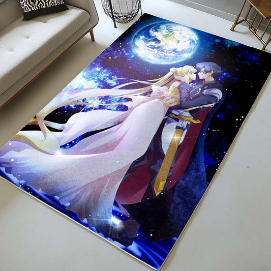 Sailor Moon Mamoru Chiba And Princess Serenity Rug