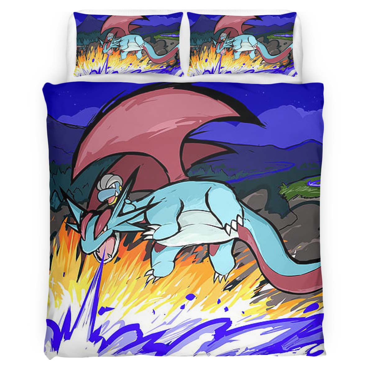 Salamence Pokemon 3 Duvet Cover
