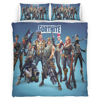 Save the World Heroes Fortnite Game Ranger Ramirez Recon Scout Jess Base Kyle Duvet Cover