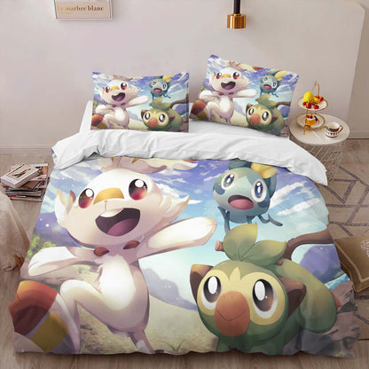 Scorbunny Grookey Sobble Pokemon Duvet Cover 2