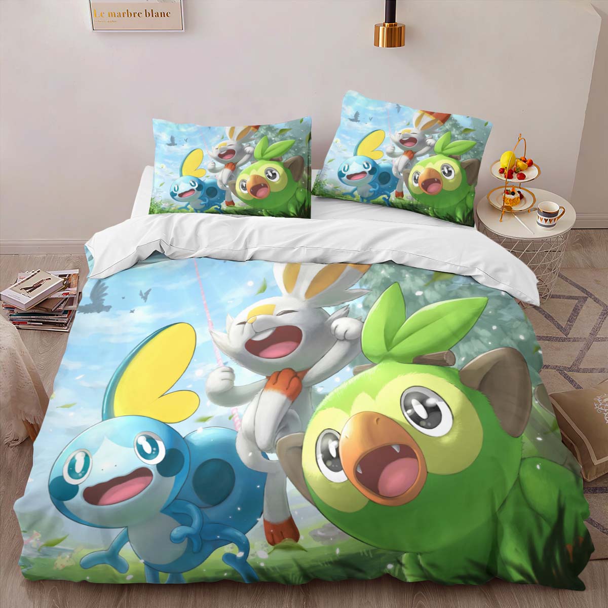 Scorbunny Grookey Sobble Pokemon 2 Duvet Cover 2